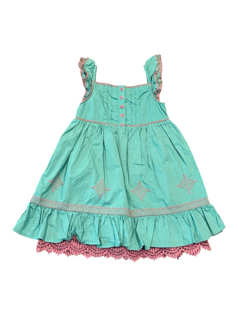 Matilda Jane Teal and Plum Cotton Dress